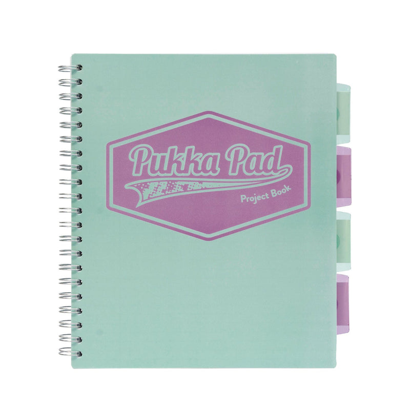 PUKKA PAD® Letter Size Project Book, 5-Subject, Medium/College Rule, Assorted Cover, (100) 11 x 8.5 Sheets, 3/Pack (PUK8867PST) Pack of 3