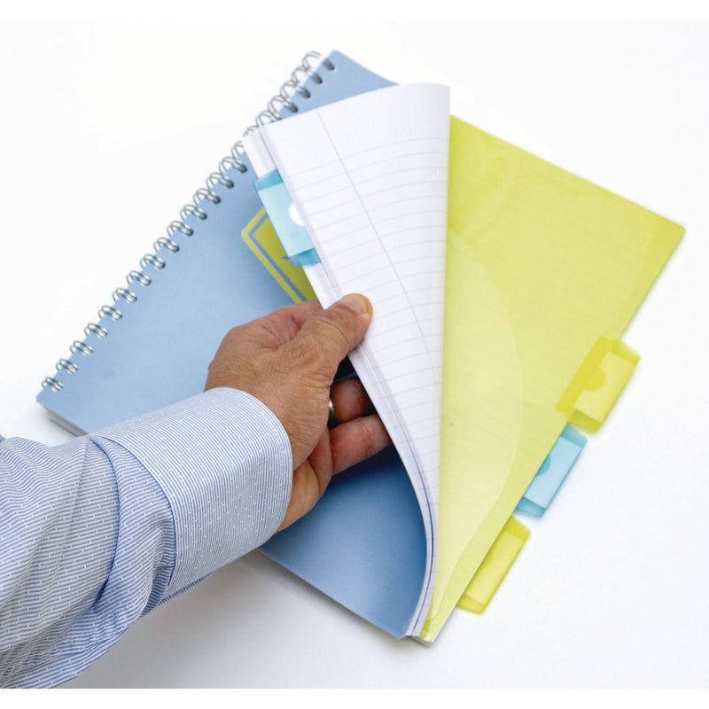 PUKKA PAD® Letter Size Project Book, 5-Subject, Medium/College Rule, Assorted Cover, (100) 11 x 8.5 Sheets, 3/Pack (PUK8867PST) Pack of 3
