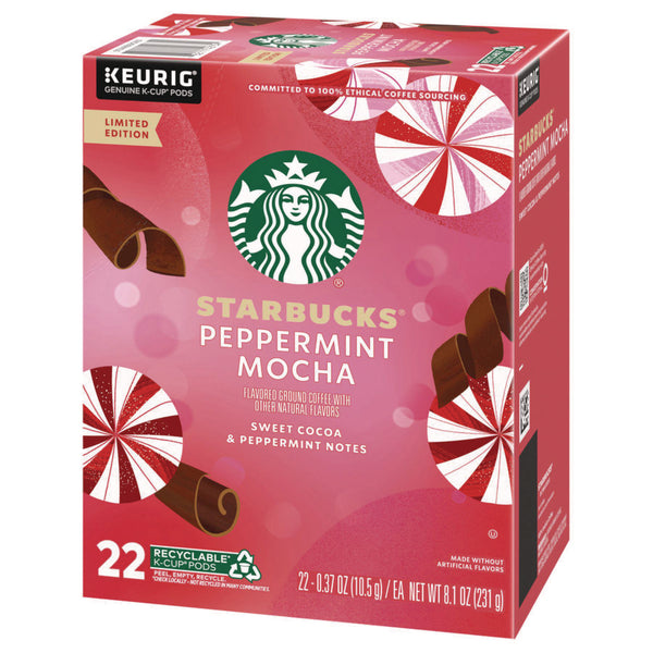 Starbucks® Peppermint Mocha K-Cup, 22/Box, 4/Carton (SBK12437832CT)