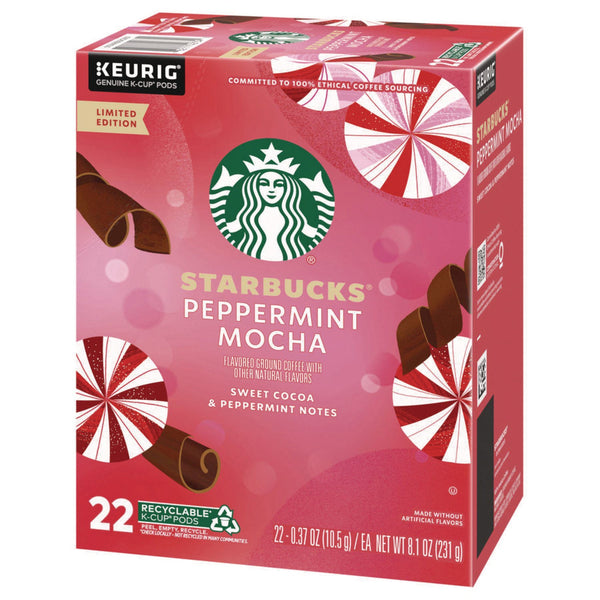 Starbucks® Peppermint Mocha K-Cup, 22/Box (SBK12437832) Box of 22