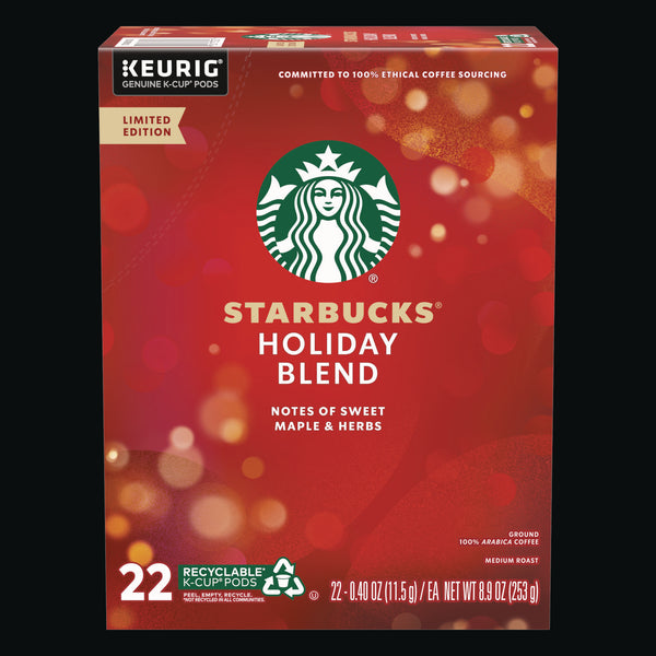 Starbucks Holiday Blend K-Cup, 22/Box (SBK12412029) Box of 22