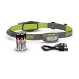 Energizer® Pro Series Multi-Color Hybrid Headlamp, Rechargeable Lithium Ion/4 AAA Batteries (Included), Gray/Green (EVEENY38A42P) Each