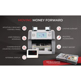 Cassida 9900R Two-Pocket Mixed Bill Counter, 3-Speeds: 800 Bills/Min, 1,000 Bills/Min, 1,200 Bills/Min, 9.5 x 11 x 10.4, Gray (CIA9900R) Each
