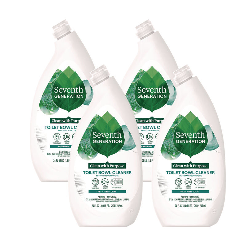 Seventh Generation Toilet Bowl Cleaner, Fresh Mint Scent, 24 oz Bottle, 4/Carton (SEV45166CT) Case of 4