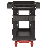 Suncast Commercial® Heavy Duty Plus Utility Cart, Plastic, 2 Shelves, 6 Bins, 500 lb Capacity, 19.5" x 41.78" x 34.81", Black (SUAPUCHD1937) Each