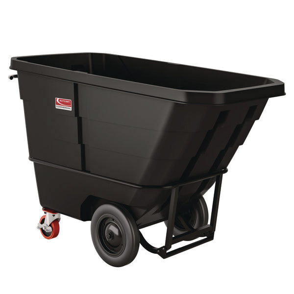Suncast Commercial® Heavy Duty Tilt Truck, 1 cu yd, Plastic, Black/Red (SUARMTTHD100) Each