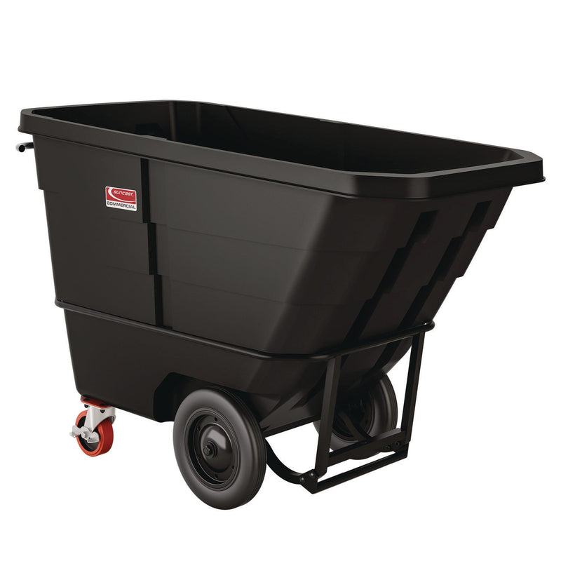 Suncast Commercial® Heavy Duty Tilt Truck, 1 cu yd, Plastic, Black/Red (SUARMTTHD100) Each