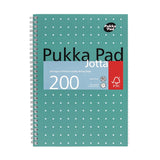 PUKKA PAD® B5 Size Notebook, 1 -Subject, Medium/College Rule, Green Cover, (100) 9.8 x 6.9 Sheets, 3/Pack (PUK8520MET) Pack of 3