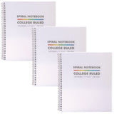PUKKA PAD® Letter Size Notebook, 1-Subject, Medium/College Rule, White Cover, (80) 11 x 8.5 Sheets, 3/Pack (PUK9758BAS) Pack of 3