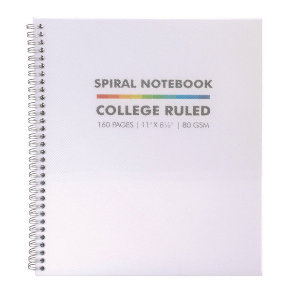 PUKKA PAD® Letter Size Notebook, 1-Subject, Medium/College Rule, White Cover, (80) 11 x 8.5 Sheets, 3/Pack (PUK9758BAS) Pack of 3