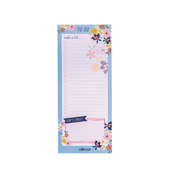 PUKKA PAD® Magnetic To Do List, Unruled, 60 Multicolor Floral, 3.5 x 8.5 Sheets, 6/Pack (PUK9206CD) Pack of 6
