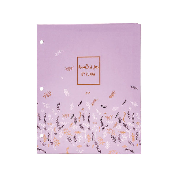 Two-Pocket Portfolio Folder, 1" Capacity, 9.6 x 11.9, Assorted Floral, 6/Pack (PUK9108ROC) Pack of 6