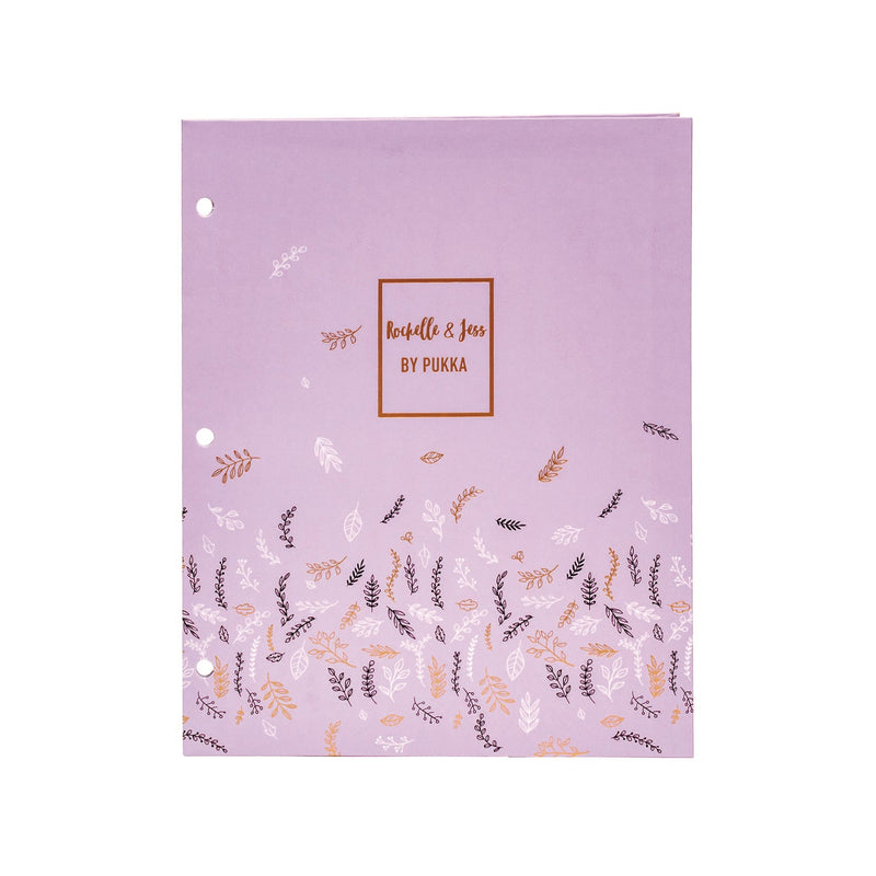 Two-Pocket Portfolio Folder, 1" Capacity, 9.6 x 11.9, Assorted Floral, 6/Pack (PUK9108ROC) Pack of 6