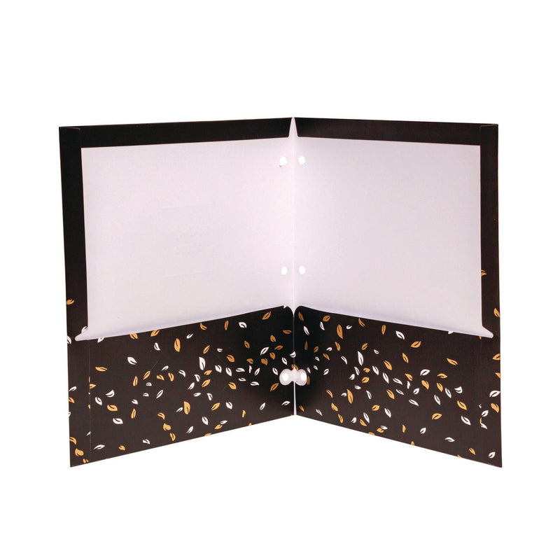 Two-Pocket Portfolio Folder, 1" Capacity, 9.6 x 11.9, Assorted Floral, 6/Pack (PUK9108ROC) Pack of 6