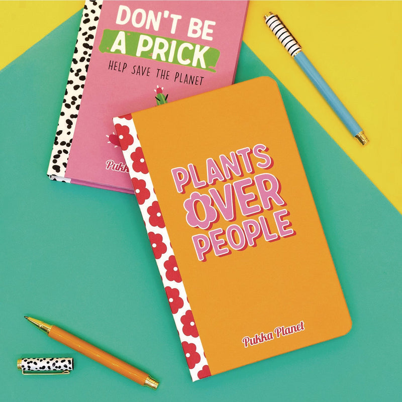PUKKA PAD® Soft Cover Eco Notebook, 1-Subject, Medium/College Rule, Orange/Pink Red/White, (96) 8.3 x 5.8 Sheets (PUK9705SPP) Each
