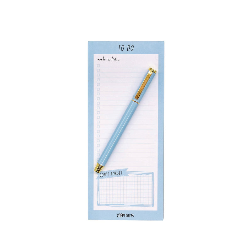 PUKKA PAD® Magnetic To Do List, Unruled, 60 Blue/White 3.5 x 8.5 Sheets, 6/Pack (PUK9176CD) Pack of 6