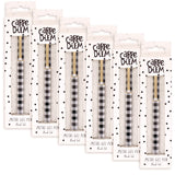 PUKKA PAD® Carpe Diem All Metal Gel Pens Gel Pen, Stick, Medium 0.7 mm, Black Ink, Black/White Check Barrel, 6/Pack (PUK9186CD) Pack of 6