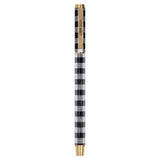 PUKKA PAD® Carpe Diem All Metal Gel Pens Gel Pen, Stick, Medium 0.7 mm, Black Ink, Black/White Check Barrel, 6/Pack (PUK9186CD) Pack of 6