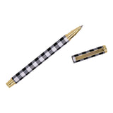 PUKKA PAD® Carpe Diem All Metal Gel Pens Gel Pen, Stick, Medium 0.7 mm, Black Ink, Black/White Check Barrel, 6/Pack (PUK9186CD) Pack of 6