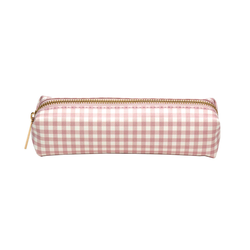 PUKKA PAD® Pencil Case, 7.9 x 2 x 2, Pink and White Check, 6/Pack (PUK9201CD) Pack of 6