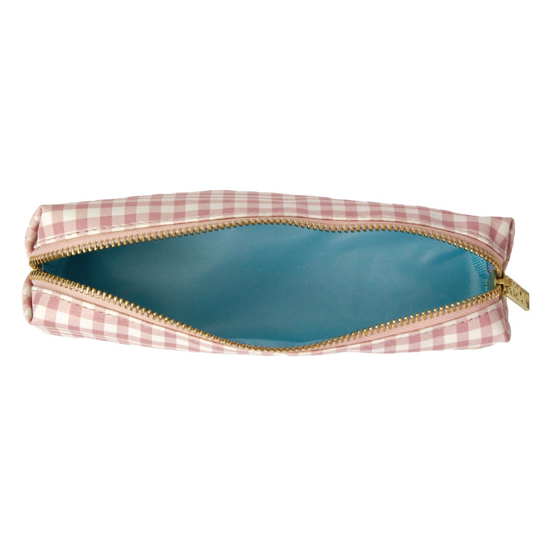 PUKKA PAD® Pencil Case, 7.9 x 2 x 2, Pink and White Check, 6/Pack (PUK9201CD) Pack of 6