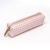 PUKKA PAD® Pencil Case, 7.9 x 2 x 2, Pink and White Check, 6/Pack (PUK9201CD) Pack of 6