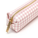 PUKKA PAD® Pencil Case, 7.9 x 2 x 2, Pink and White Check, 6/Pack (PUK9201CD) Pack of 6