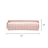 PUKKA PAD® Pencil Case, 7.9 x 2 x 2, Pink and White Check, 6/Pack (PUK9201CD) Pack of 6