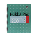 PUKKA PAD® Letter Size Notebook, 1-Subject, Medium/College Rule, Metallic Green with White Dots Cover, (100) 11 x 8.5 Sheets, 3/Pack (PUK8751MET) Pack of 3