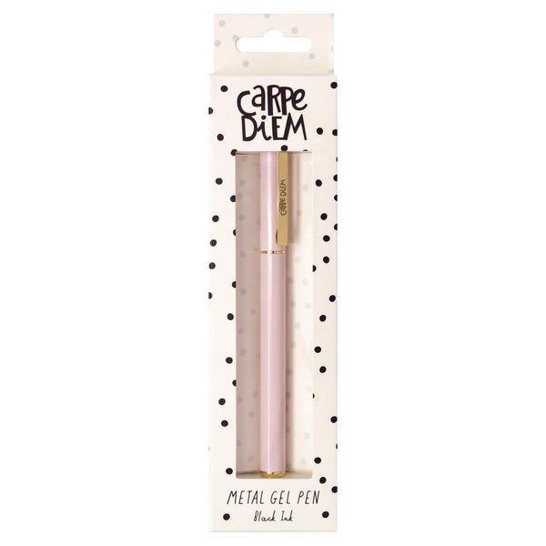 PUKKA PAD® Carpe Diem All Metal Gel Pens Gel Pen, Stick, Medium 0.7 mm, Black Ink, Pink Barrel, 6/Pack (PUK9157CD) Pack of 6