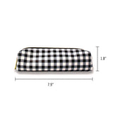 PUKKA PAD® Pencil Case, 7.9 x 2 x 2, Black and White Check, 6/Pack (PUK9185CD) Pack of 6
