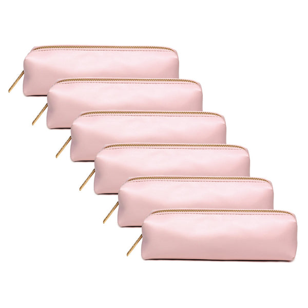 PUKKA PAD® Pencil Case, 7.9 x 2 x 2, Pink, 6/Pack (PUK9156CD) Pack of 6