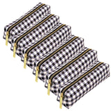 PUKKA PAD® Pencil Case, 7.9 x 2 x 2, Black and White Check, 6/Pack (PUK9185CD) Pack of 6