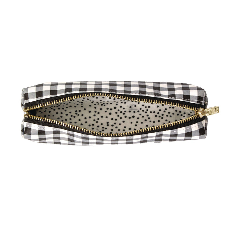 PUKKA PAD® Pencil Case, 7.9 x 2 x 2, Black and White Check, 6/Pack (PUK9185CD) Pack of 6