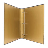 PUKKA PAD® Rollbound Binder, 3 Rings, 1" Capacity, 11 x 8.5, Black/Gold/White (PUK9641ROC) Each