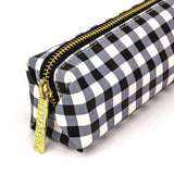PUKKA PAD® Pencil Case, 7.9 x 2 x 2, Black and White Check, 6/Pack (PUK9185CD) Pack of 6