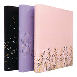 PUKKA PAD® Rollbound Binder, 3 Rings, 1" Capacity, 11 x 8.5, Black/Gold/White (PUK9641ROC) Each