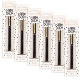 PUKKA PAD® Carpe Diem All Metal Gel Pens Gel Pen, Stick, Medium 0.7 mm, Black Ink, Black Barrel, 6/Pack (PUK9114CD) Pack of 6