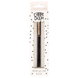 PUKKA PAD® Carpe Diem All Metal Gel Pens Gel Pen, Stick, Medium 0.7 mm, Black Ink, Black Barrel, 6/Pack (PUK9114CD) Pack of 6