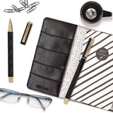 PUKKA PAD® Carpe Diem All Metal Gel Pens Gel Pen, Stick, Medium 0.7 mm, Black Ink, Black Barrel, 6/Pack (PUK9114CD) Pack of 6