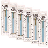 PUKKA PAD® Carpe Diem All Metal Gel Pens Gel Pen, Stick, Medium 0.7 mm, Black Ink, Blue Barrel, 6/Pack (PUK9171CD) Pack of 6