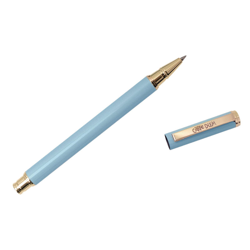 PUKKA PAD® Carpe Diem All Metal Gel Pens Gel Pen, Stick, Medium 0.7 mm, Black Ink, Blue Barrel, 6/Pack (PUK9171CD) Pack of 6