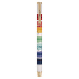 PUKKA PAD® Carpe Diem All Metal Gel Pens Gel Pen, Stick, Medium 0.7 mm, Black Ink, Color Wash Multicolor Barrel, 6/Pack (PUK9181CD) Pack of 6