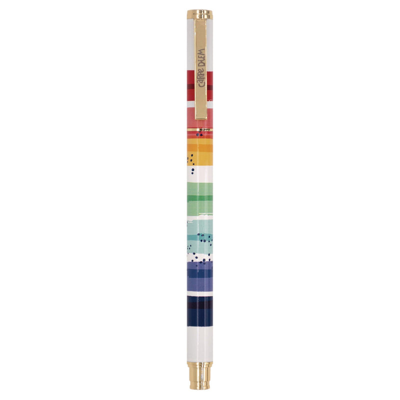 PUKKA PAD® Carpe Diem All Metal Gel Pens Gel Pen, Stick, Medium 0.7 mm, Black Ink, Color Wash Multicolor Barrel, 6/Pack (PUK9181CD) Pack of 6