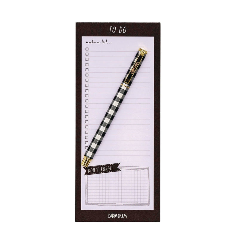 PUKKA PAD® Magnetic To Do List, Unruled, 60 Black/White 3.5 x 8.5 Sheets, 6/Pack (PUK9118CD) Pack of 6