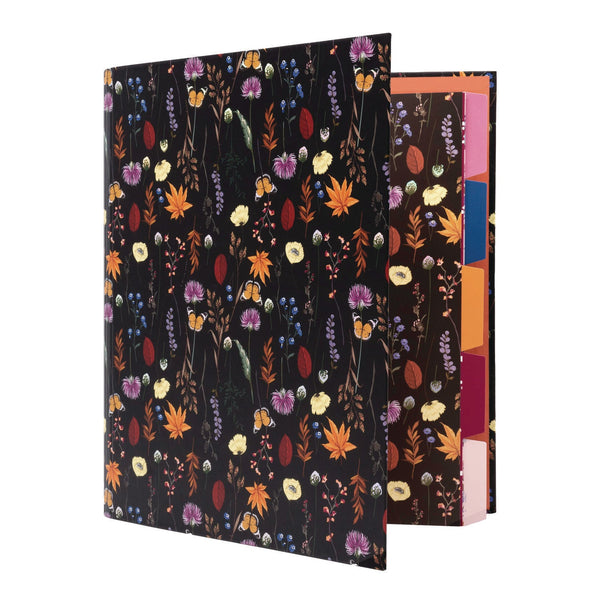 PUKKA PAD® Rollbound Binder, 3 Rings, 1" Capacity, 11 x 8.5, Black/Yellow/Orange/Blue (PUK9608BLM) Each