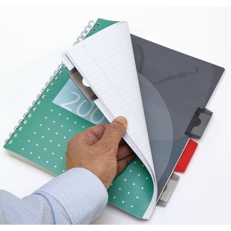 PUKKA PAD® Letter Size Project Book, 5-Subject, Medium/College Rule, Metallic Green with White Dots Cover, (100) 11 x 8.5 Sheets, 3/Pack (PUK8748MET) Pack of 3