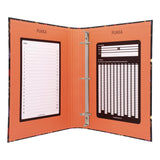 PUKKA PAD® Rollbound Binder, 3 Rings, 1" Capacity, 11 x 8.5, Black/Yellow/Orange/Blue (PUK9608BLM) Each