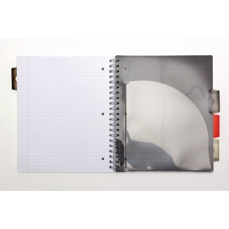 PUKKA PAD® Letter Size Project Book, 5-Subject, Medium/College Rule, Metallic Green with White Dots Cover, (100) 11 x 8.5 Sheets, 3/Pack (PUK8748MET) Pack of 3