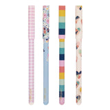 PUKKA PAD® Carpe Diem Ballpoint Pen, Stick, Medium 0.7 mm, Black Ink, Assorted Ditzy Floral Collection, 4 Pens/Pack, 6 Packs/Box (PUK9228CD) Box of 24
